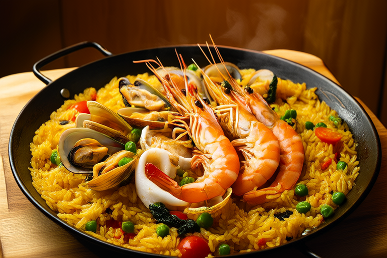 Sea Delights: Scrumptious Seafood Paella for Dinner