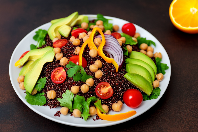 Veggie-packed Quinoa Salad with Tangy Citrus Dressing