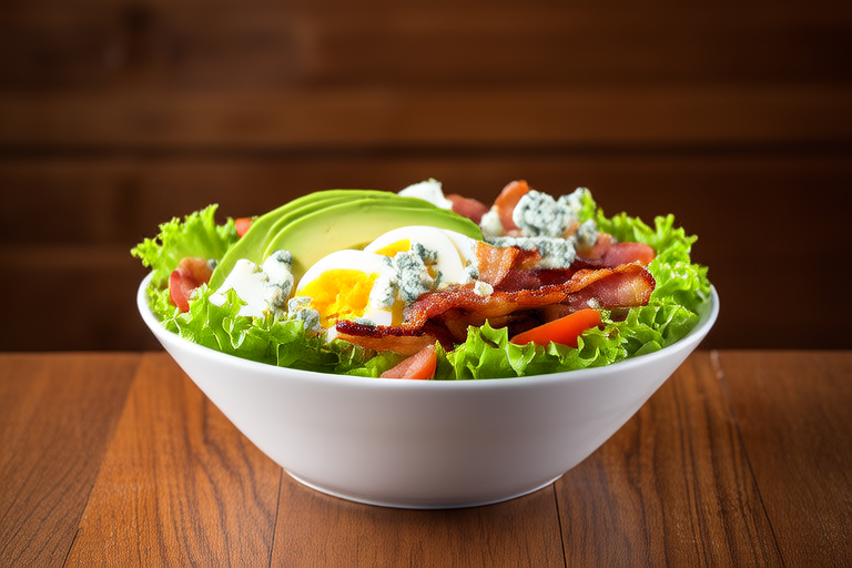 Creamy Avocado Bacon Cobb Salad