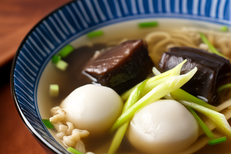 Fujianese Clear Soup with Bamboo Shoots and Fish Paste Balls