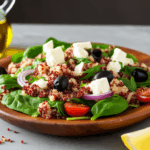 Greek Quinoa Spinach Salad with Feta 3 Greek Quinoa Spinach Salad with Feta