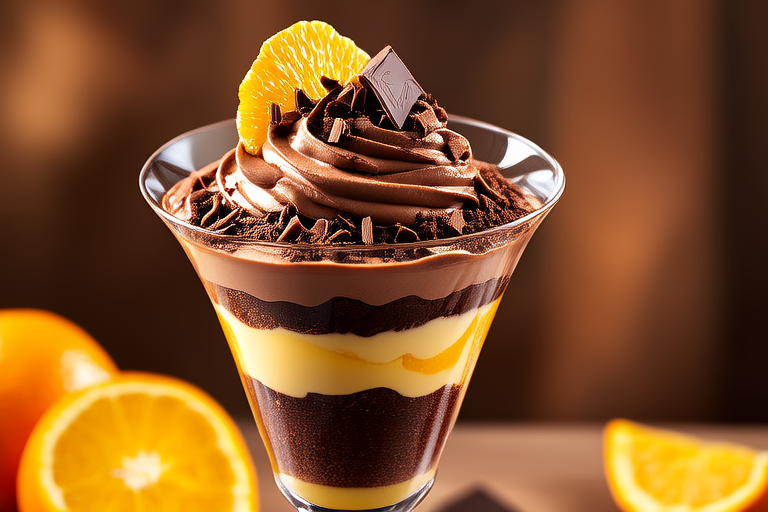 Heavenly Bites: Dark Chocolate and Orange Mousse Parfait