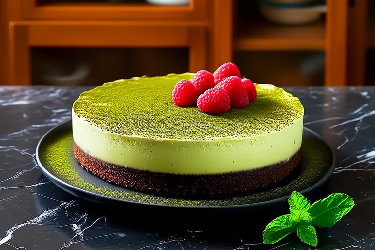 No-Bake Matcha Green Tea Cheesecake