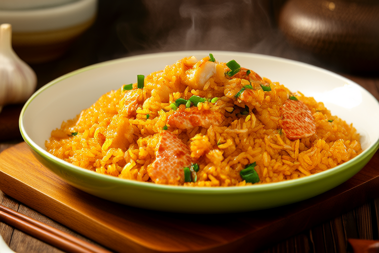 Crab Roe Fried Rice with Unique Fujian Flavors