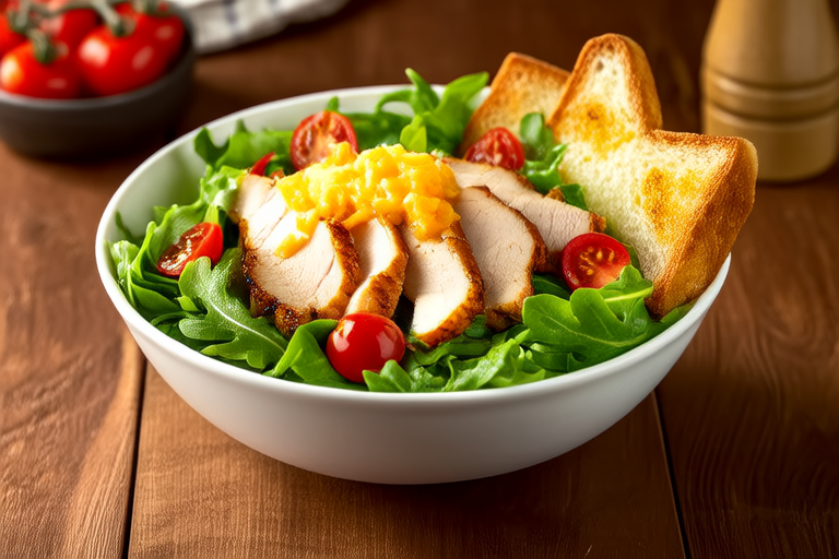 Creamy Caesar Chicken Salad Bowl