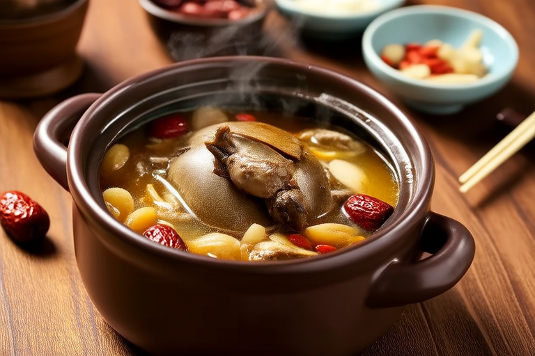 Delicious Stewed Turtle with Chinese Herbs