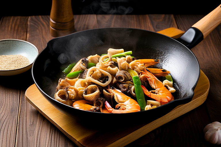 Fragrant Stir-fried Seafood Medley in Oyster Sauce