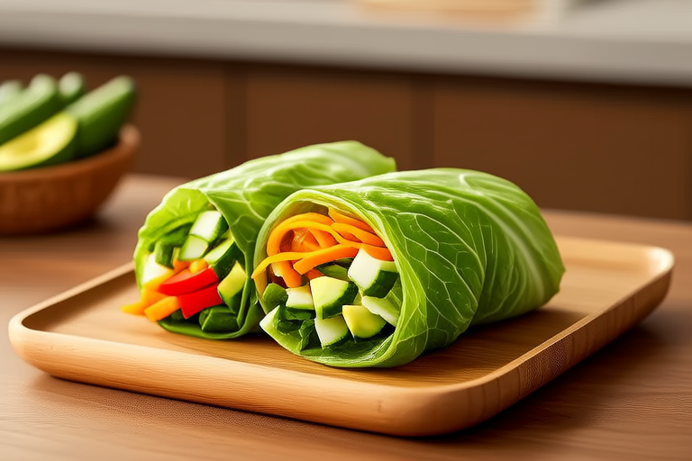 Fresh Summer Veggie Wrap Stack