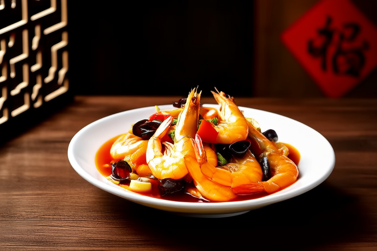 Jiangsu Delights: Stir-Fried Shrimp with Vegetables in Chinkiang Vinegar