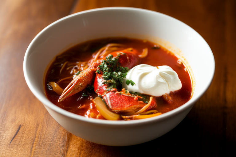 Luscious Lobster Bisque with Creamy Basil