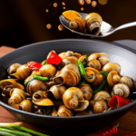 Sautéed River Snails with Green Peppercorns 3 Sautéed River Snails with Green Peppercorns