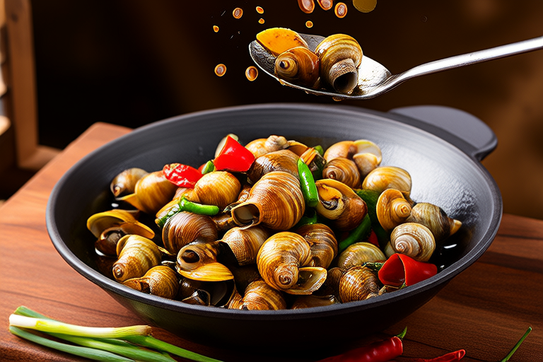 Sautéed River Snails with Green Peppercorns