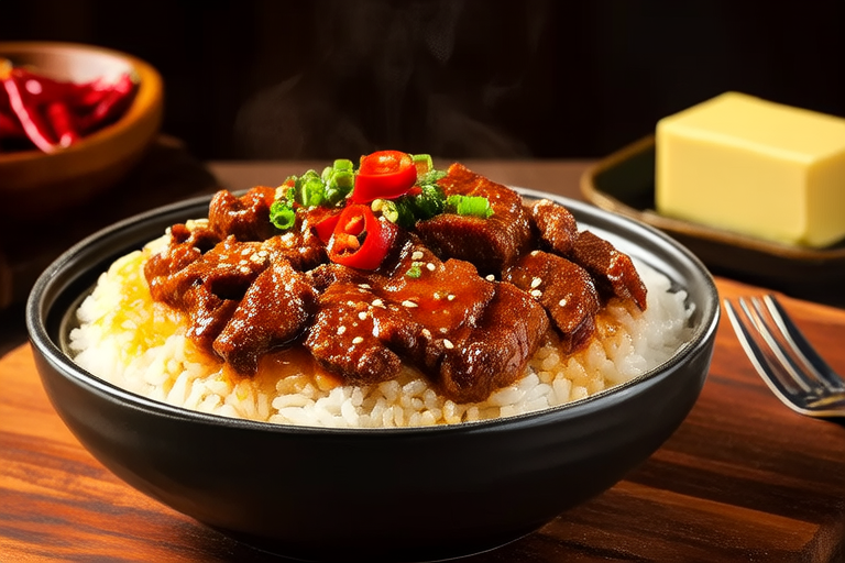 Spicy Beef Bowl with Crispy Rice