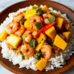 Tangy Mango Shrimp with Coconut Rice 3 Tangy Mango Shrimp with Coconut Rice