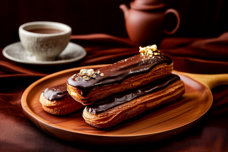 Tea Time Treats: Decadent Chocolate Éclairs with Lavender Earl Grey Glaze
