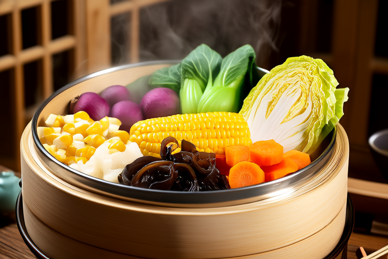 Vegetarian Treasure Box – Steamed Vegetables Dim Sum