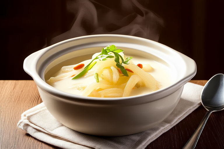 Creamy Begonia Stem Stewed in Broth