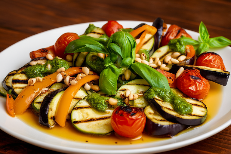 Grilled Summer Vegetables with Herb Dressing