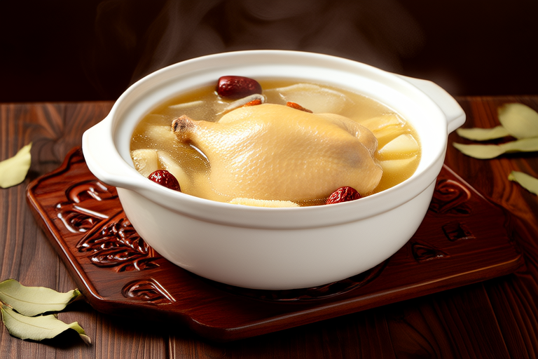 Heavenly Fujianese Steamed Chicken with Medicinal Herbs