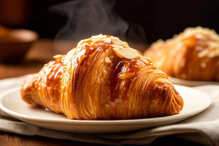 Perfectly Crispy Salted Caramel Almond Croissants