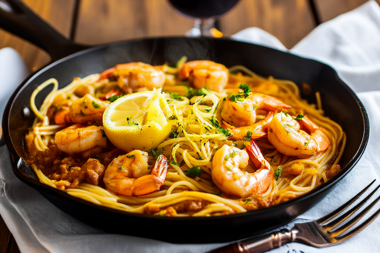 Sizzling Shrimp Scampi with Garlic Butter Sauce