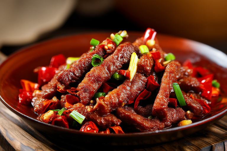 Spicy Sichuan Dry-Fried Beef Strips for the Bold Eater