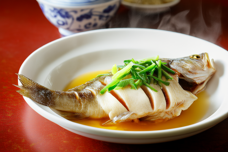 Steamed Sea Bass with Ginger and Scallion