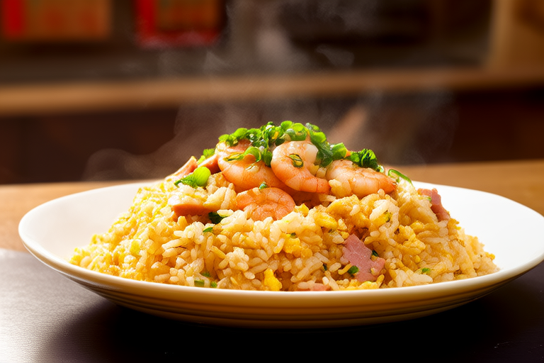 Yangzhou Fried Rice with Shrimp and Ham
